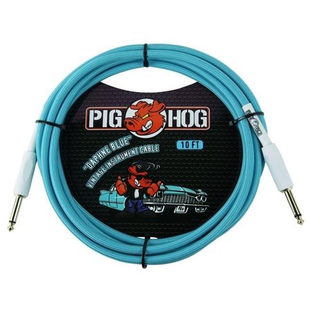ACE PRODUCTS GROUP Ace Products Group PCH10DB Woven Jacket Tour Grade Instrument Cable; 10 ft. - Daphne Blue PCH10DB